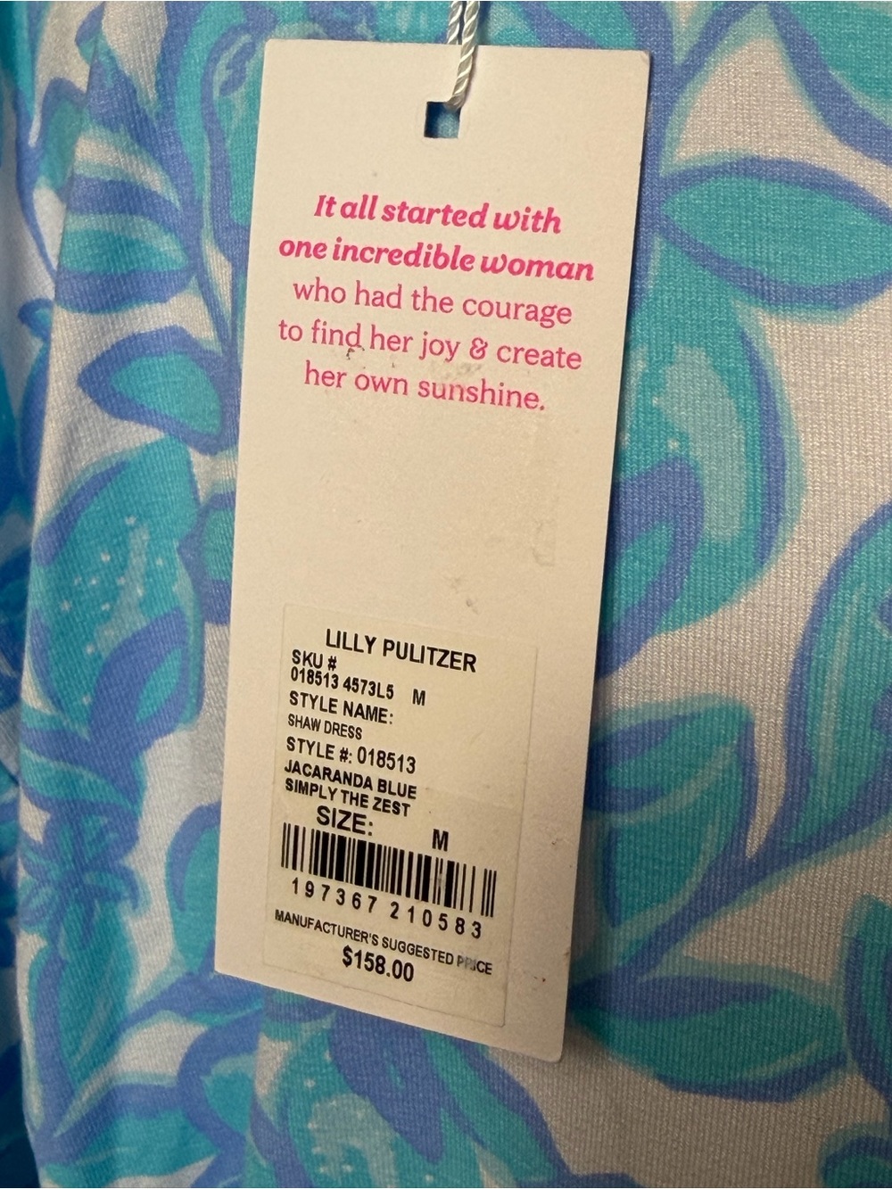 NWT Lilly Pulitzer Shaw Dress in Jacaranda Blue Simply The Zest Women’s Medium - Picture 13 of 13